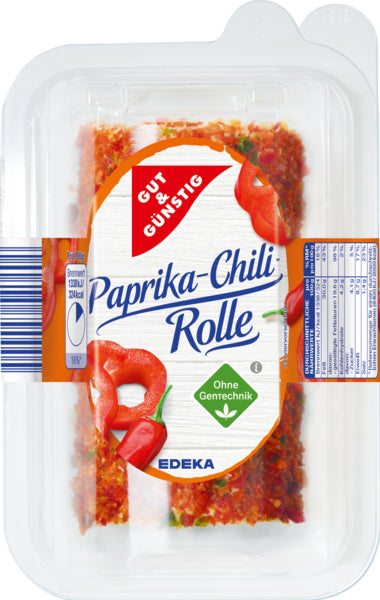 GUT&GÜNSTIG Paprika Chili Frischkäse Rolle Doppelrahmstufe 100g VLOG