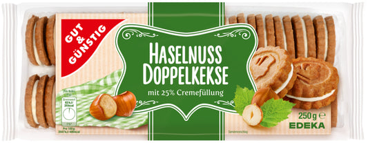 GUT&GÜNSTIG Doppelkeks Haselnuss 250g