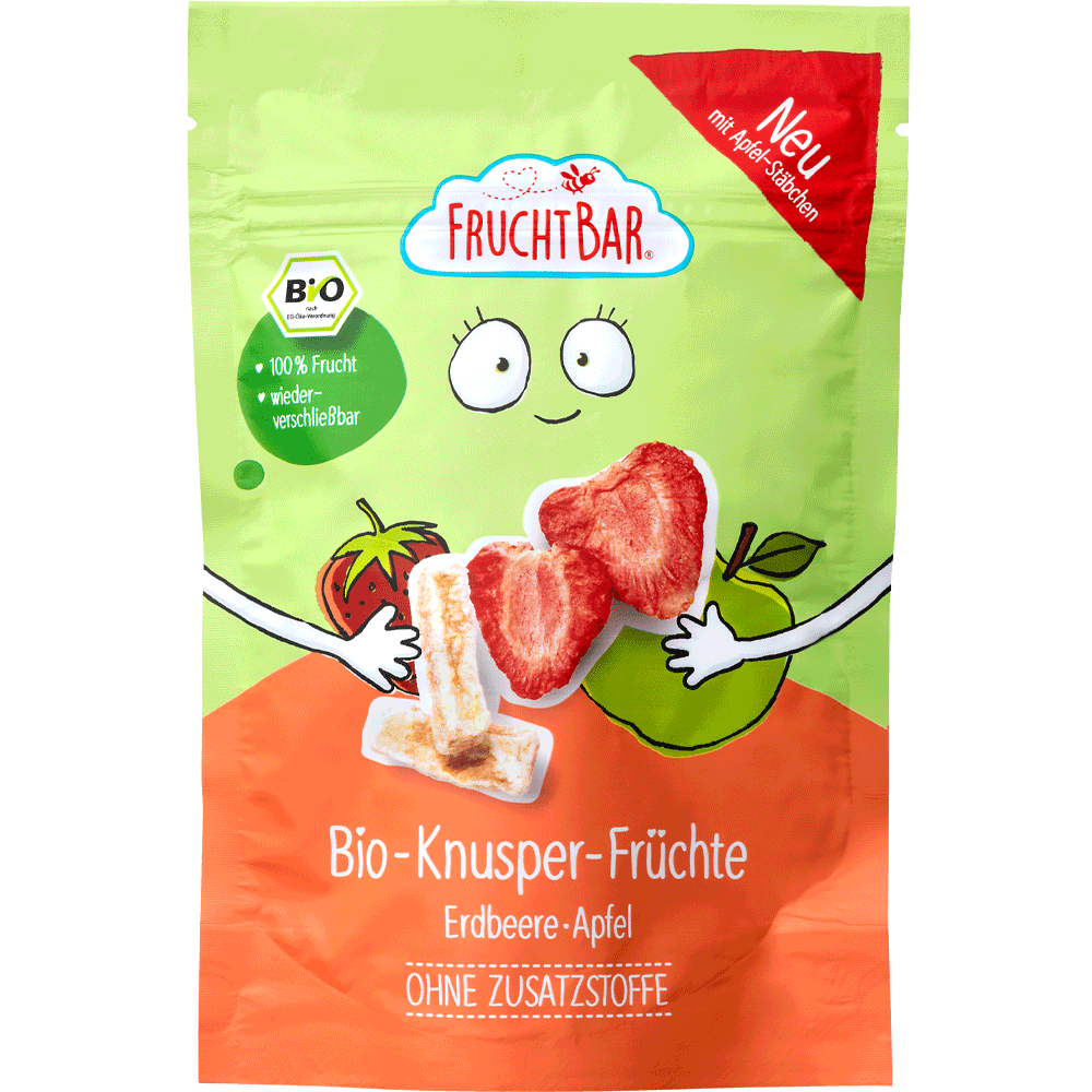 Bio Fruchtbar Knusper-Früchte Erdbeer&Apfel 15g