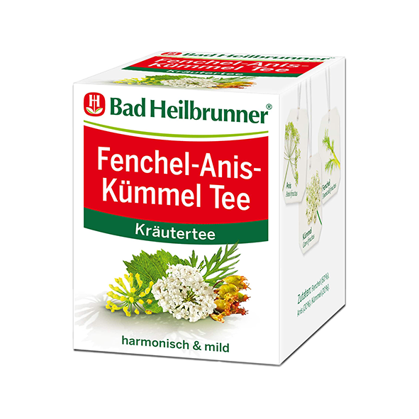 Bad Heilbrunner Fenchel Anis-Kümmeltee 8ST 16g