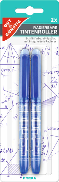 GUT&GÜNSTIG Tintenroller radierbar blau 2ST