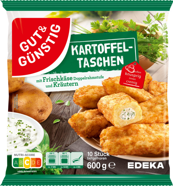 GUT&GÜNSTIG Kartoffeltasche Frischkäse&Kräuter 600g