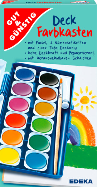 GUT&GÜNSTIG Deckfarbkasten 12 Farben