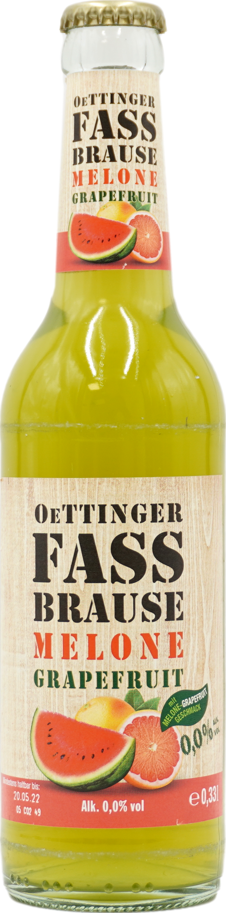 Oettinger Fassbrause Melone-Grapefruit 0,33l MW