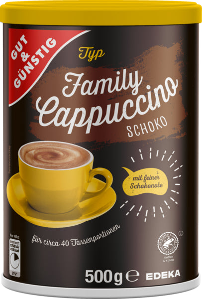 GUT&GÜNSTIG Cappuccino Family Typ Schoko 500g