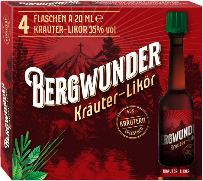 Bergwunder Kräuterlikör 35% 4x20ml