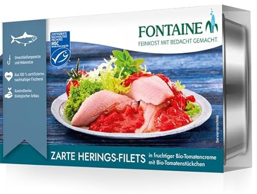 MSC Fontaine Heringsfilet in Bio-Tomatencreme 200g