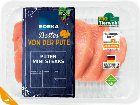 Bestes von der Pute Puten Ministeaks 300g QS