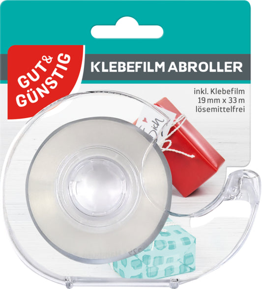 GUT&GÜNSTIG Abroller mit Klebefilm 19mm 33m