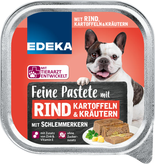 EDEKA Feine Pastete mit Rind Kartoffeln&Kräutern 300g