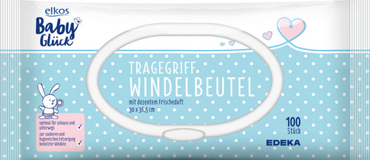 EDEKA elkos Baby Glück Windelbeutel 100ST