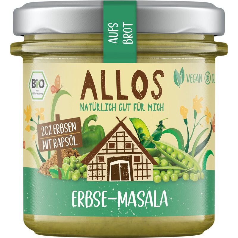 Bio Allos Auf Brot Erbse Masala 140g