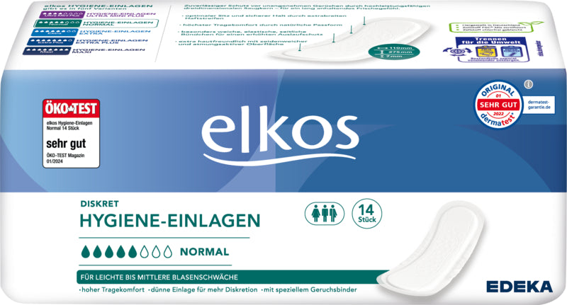 EDEKA elkos Hygiene-Einlagen Normal 14ST