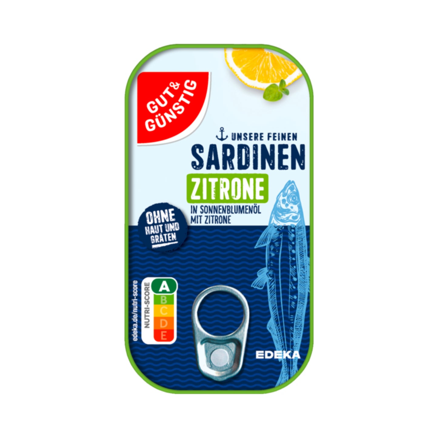 GUT&GÜNSTIG Sardinen in Öl mit Zitrone 125g