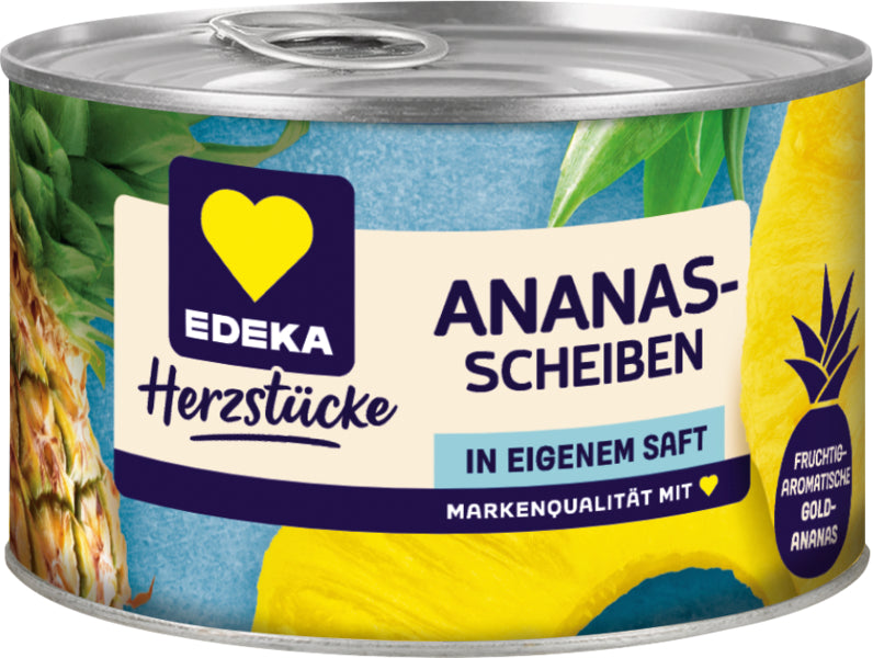 EDEKA Herzstücke Ananas Scheiben in Saft 227g