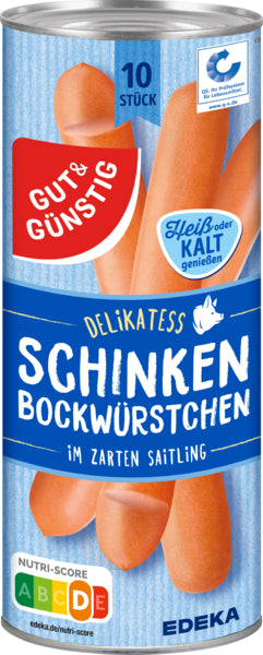 GUT&GÜNSTIG Schinkenbockwürstchen im zarten Saitling 1630g QS