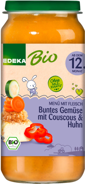 Bio EDEKA Gemüse mit Couscous & Huhn ab dem 12.Monat 250g