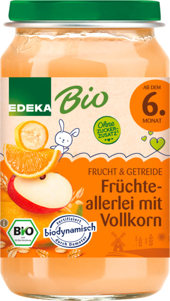 Demeter EDEKA Früchteallerlei mit Vollkorn ab dem 6.Monat 190g