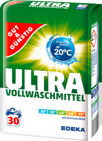 GUT&GÜNSTIG Vollwaschmittel Ultra Pulver 30WL 2,025kg