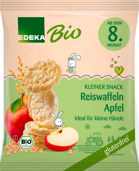 Bio EDEKA Baby Mini Reiswaffeln Apfel ab 8.Monat 35g