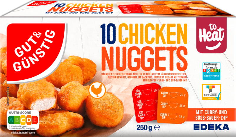 GUT&GÜNSTIG Chicken Nuggets mit Dip 250g QS ITW