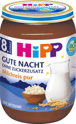 Bio Hipp Gute Nacht Milchreis pur ohne Zuckerzusatz ab 8.Monat 190g