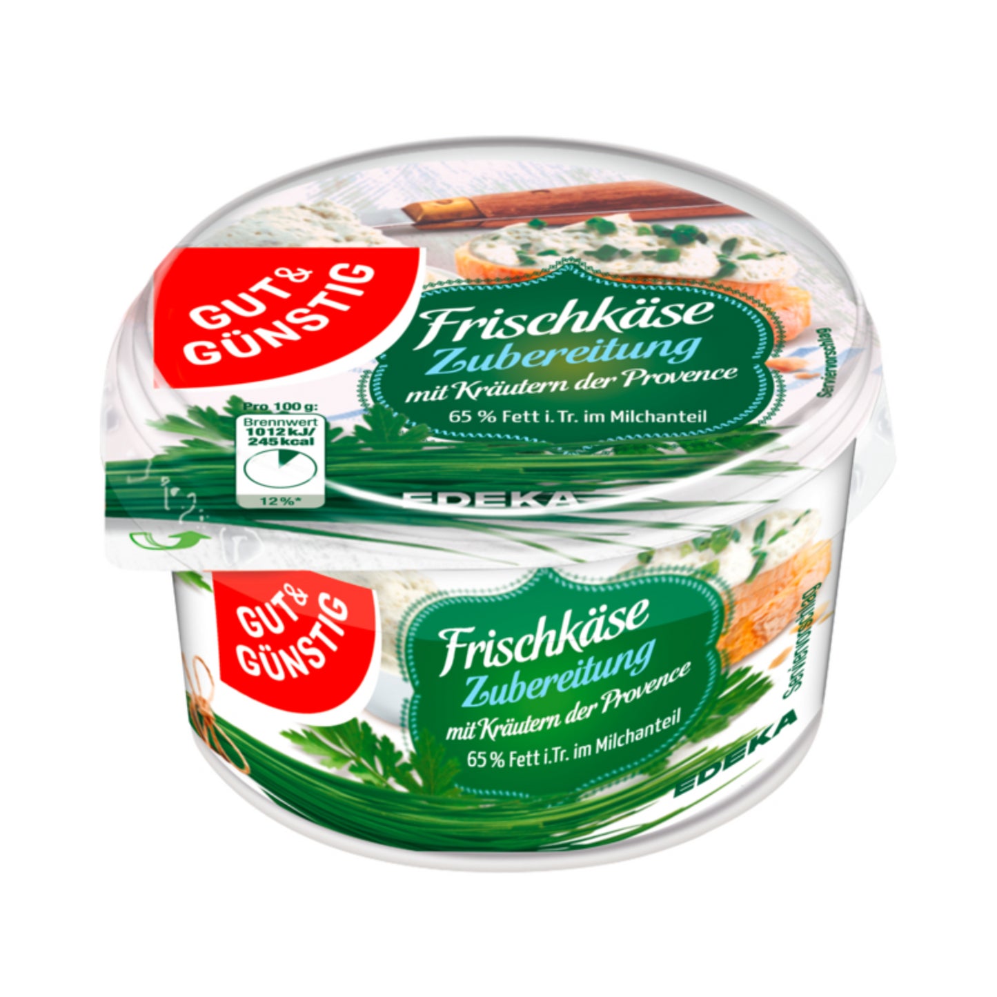 GUT&GÜNSTIG Frischkäse Kräuter 65% Doppelrahmstufe 150g