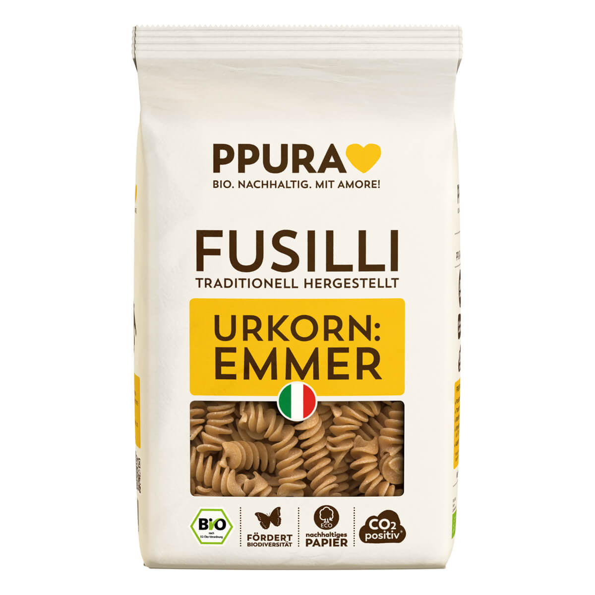 Bio Ppura Fusilli aus italienischem Emmer 500g