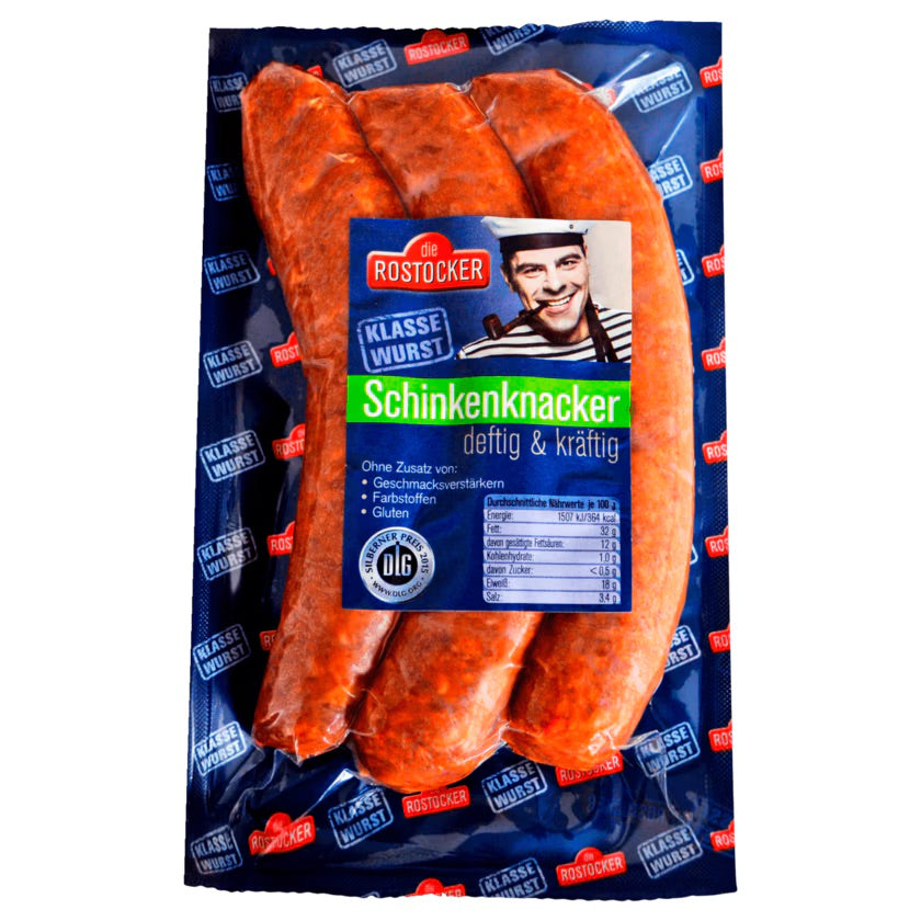 Die Rostocker Schinkenknackwurst 300g