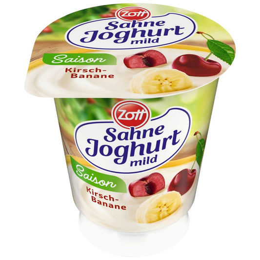 Zott Sahnejoghurt Kirsch-Banane 150g