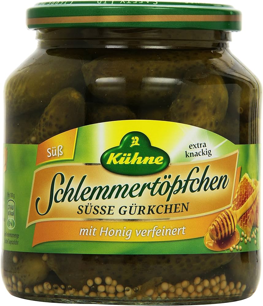 Kühne Schlemmertöpfchen Süß-Scharfe Gürkchen 530g