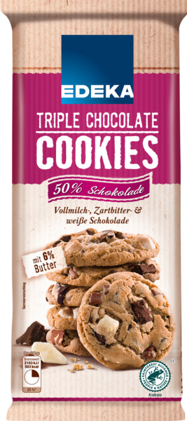 EDEKA Cookies Triple Chocolate 200g