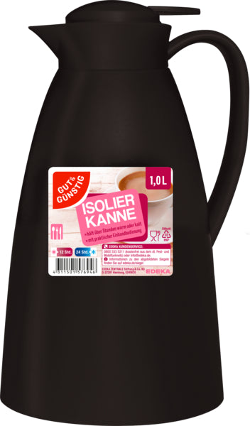GUT&GÜNSTIG Isolierkanne schwarz 1l