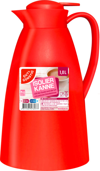 GUT&GÜNSTIG Isolierkanne rot 1l