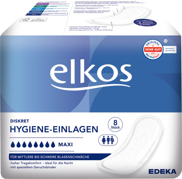 EDEKA elkos Hygiene-Einlagen Maxi 8ST