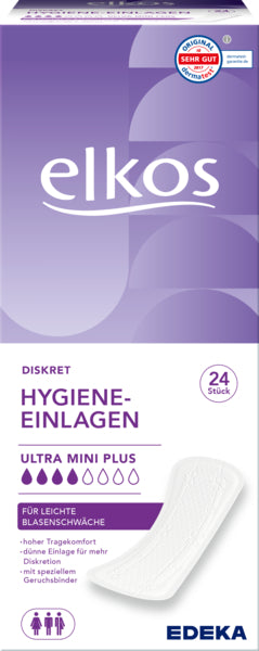 EDEKA elkos Hygiene-Einlagen Ultra Mini Plus 24ST