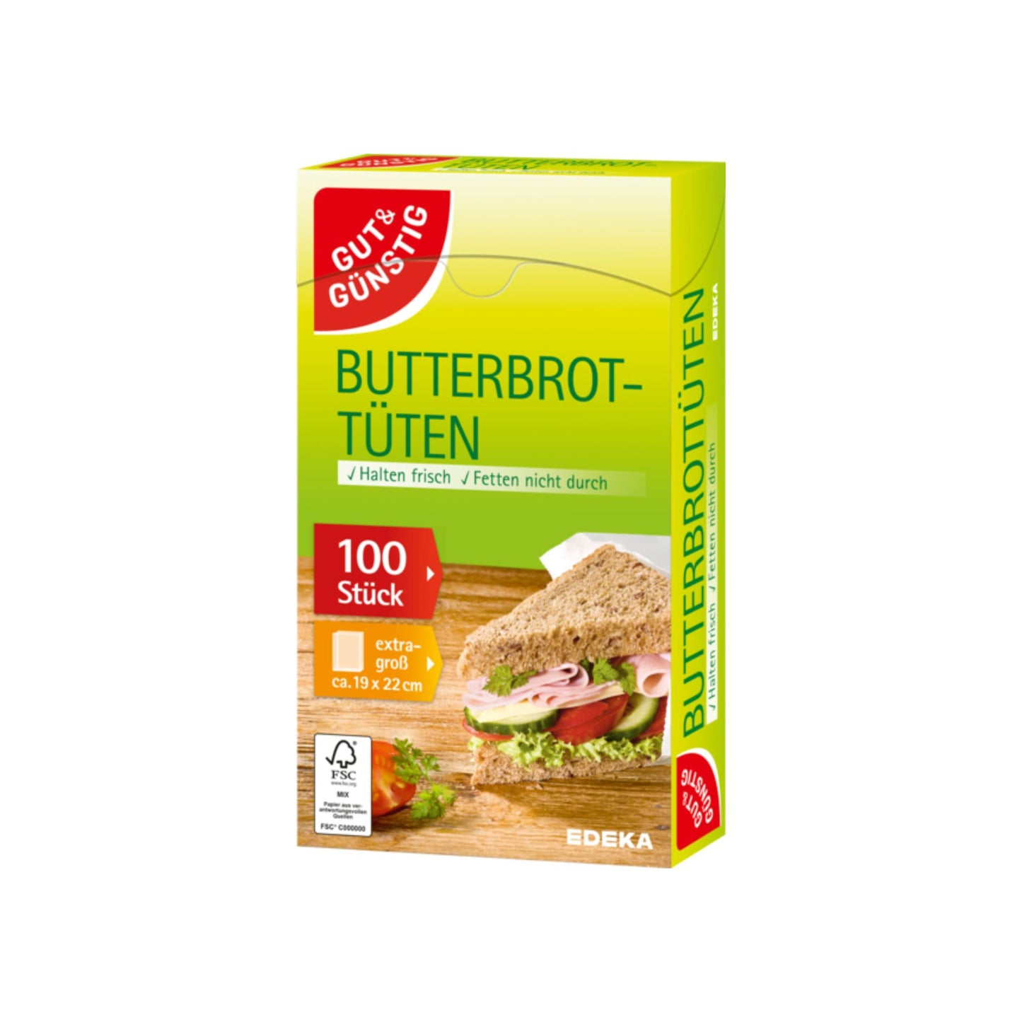 GUT&GÜNSTIG Butterbrottüten 100ST