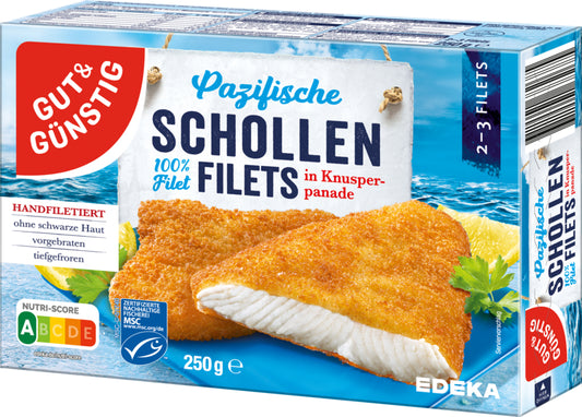 MSC GUT&GÜNSTIG Pazifische Schollenfilets in Knusperpanade 250g