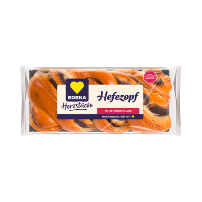 EDEKA Herzstücke Hefezopf Mohn 440g