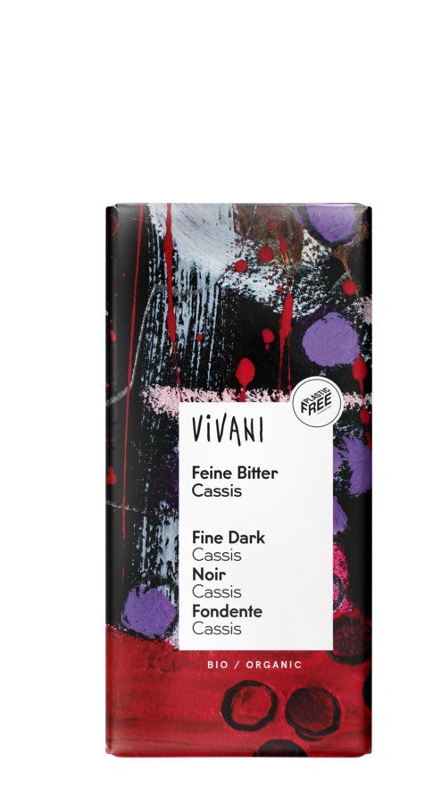 Bio Vivani Feine Bitterschokolade Cassis-Creme Füllung 100g