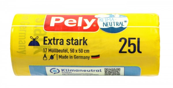 Pely Klima-Neutral Müllbeutel Zugband Xtra stark 25l 17ST