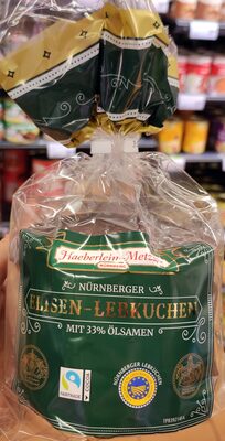 Haeberlein Metzger Elisenlebkuchen 98mm Zartbitter 300g