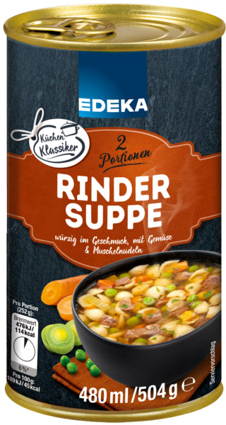 EDEKA Rindersuppe mit Nudeln 480ml