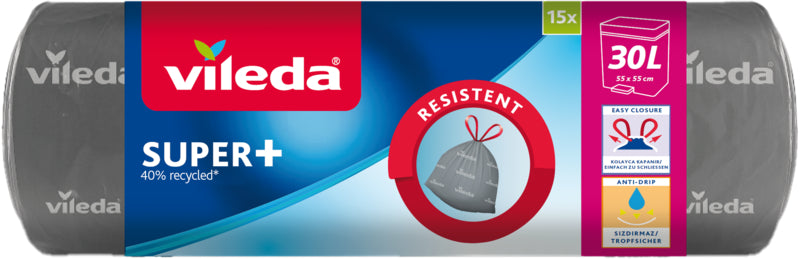 Vileda Müllbeutel Super+Zugband 30l 15ST