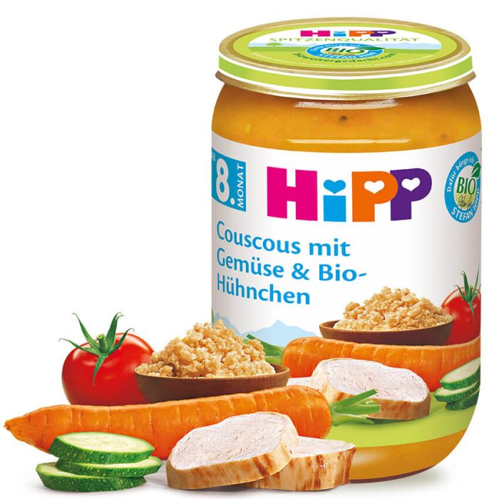 Bio Hipp Menü Couscous mit Gemüse und Hühnchen ab 8.Monat 220g