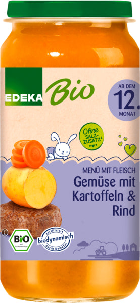 Demeter EDEKA Gemüse mit Kartoffeln&Rind ab dem 12.Monat 250g