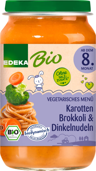 Demeter EDEKA Karotten Brokkoli und Dinkelnudeln ab dem 8.Monat 220g