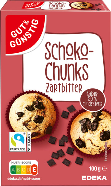 GUT&GÜNSTIG Schoko Chunks Zartbitter 100g