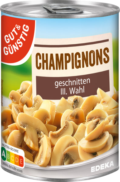 GUT&GÜNSTIG Champignons 3.Wahl geschnitten 290g