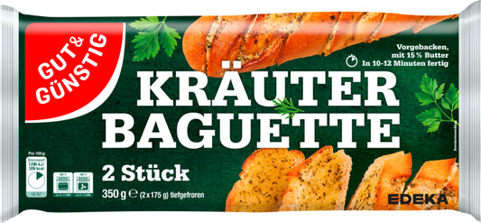 GUT&GÜNSTIG Kräuterbutterbaguette 2ST 350g